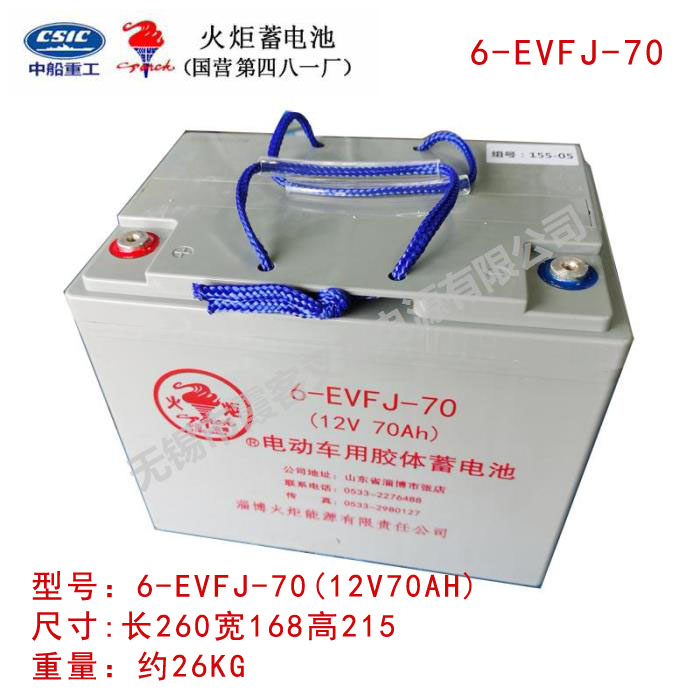6-EVF-70火炬蓄電池
